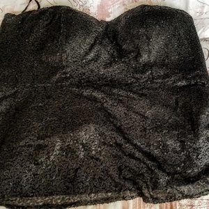 Torrid Black Seaquin Peplum Bustier Top Size 2